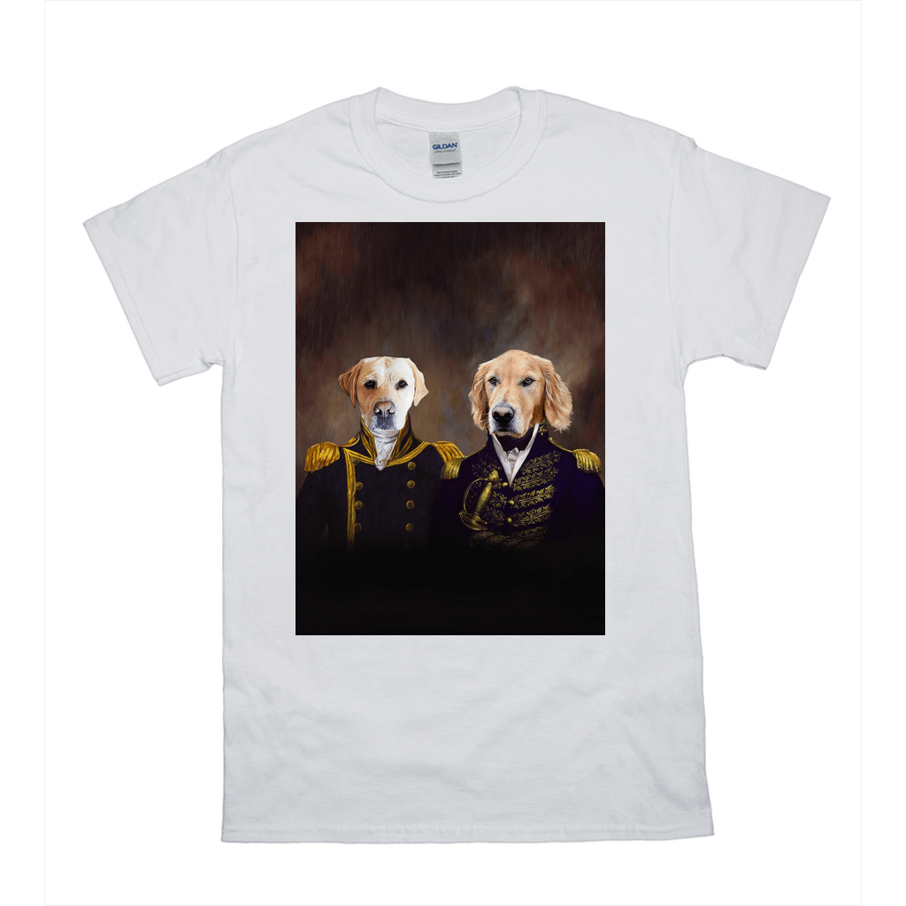 'The Admiral And The Captain' Personalized 2 Pet T-Shirt
