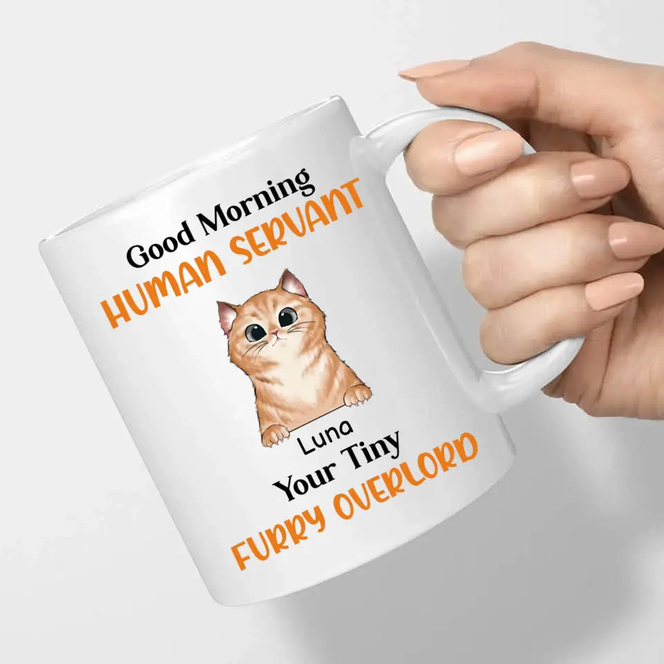 Live Customization Human Servant Dog/Cat Mug (Up to 4 Pets!)