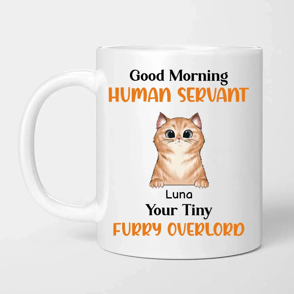 Live Customization Human Servant Dog/Cat Mug (Up to 4 Pets!)