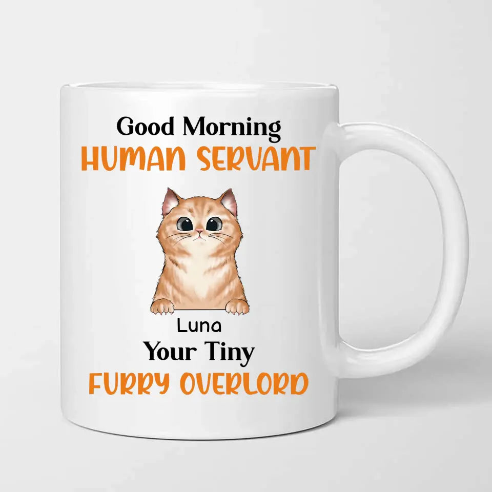 Live Customization Human Servant Dog/Cat Mug (Up to 4 Pets!)