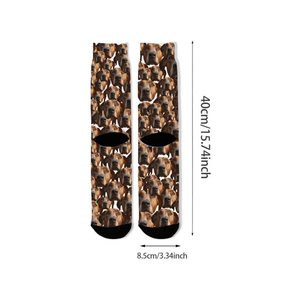 Live Customization Pet Facemash Socks