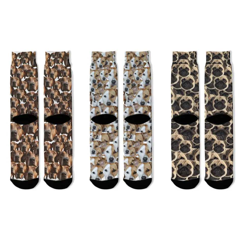 Live Customization Pet Facemash Socks
