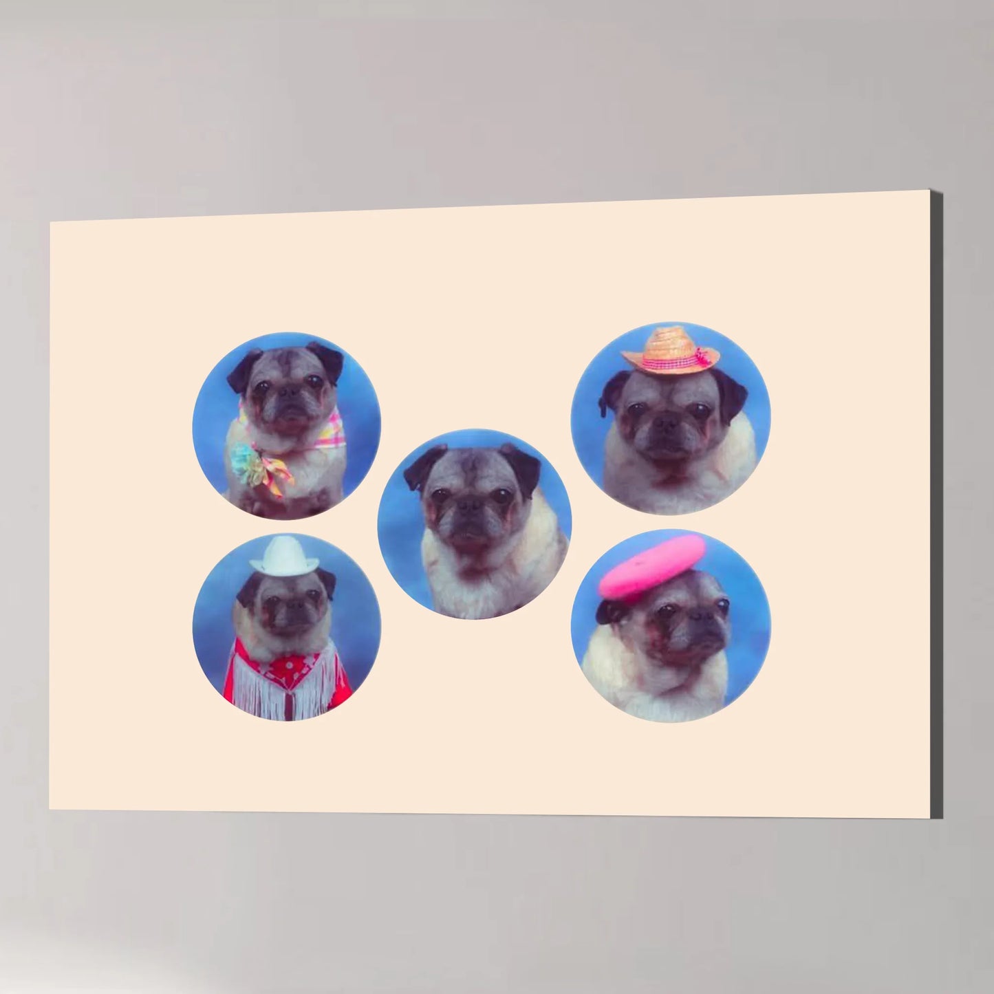 Retro Pose Circles Canvas