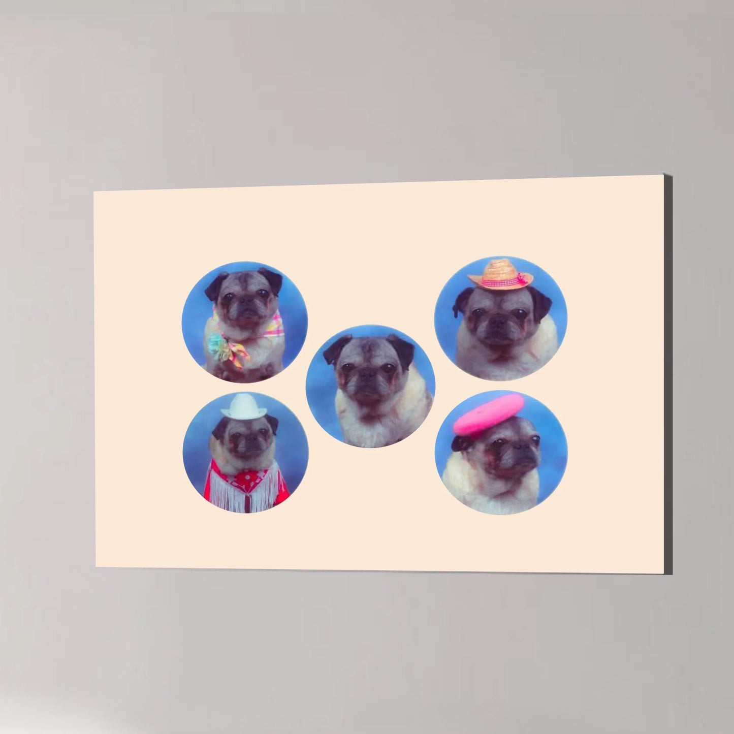 Retro Pose Circles Canvas
