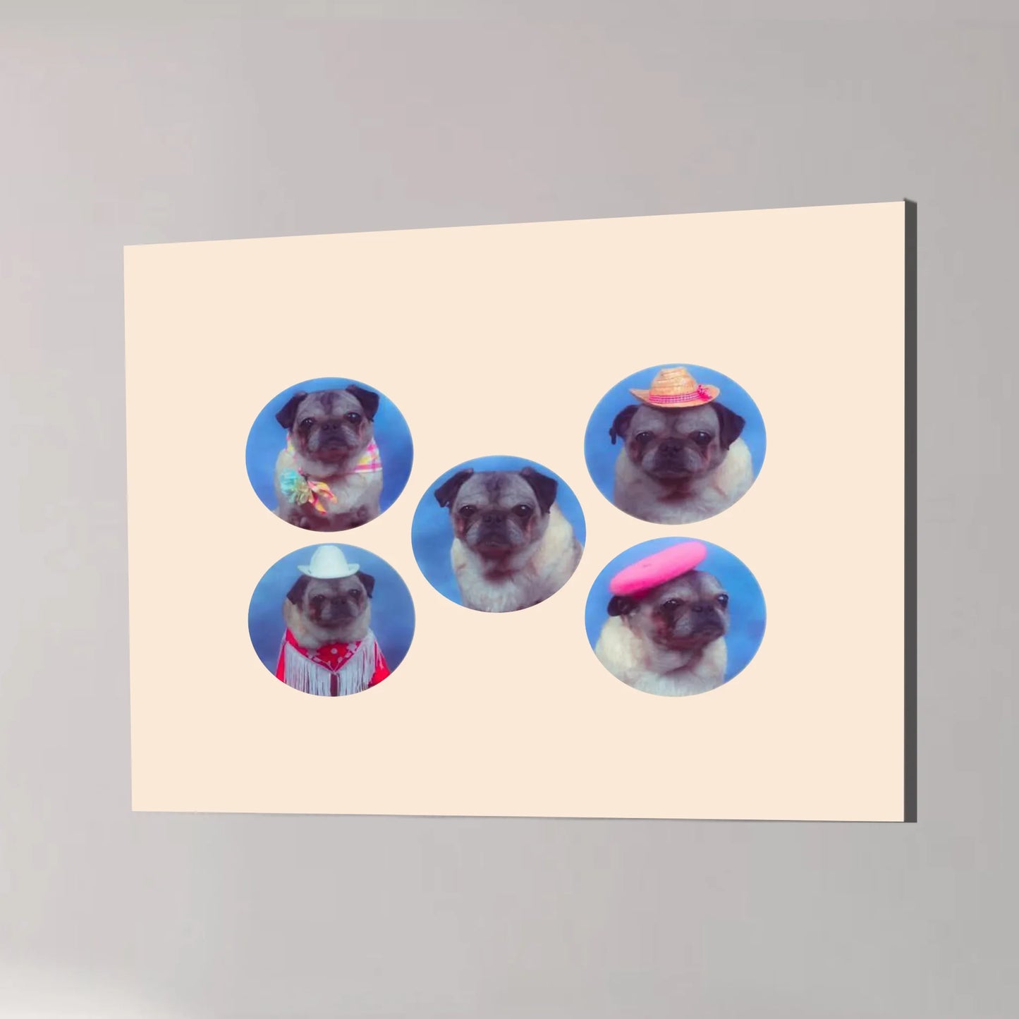 Retro Pose Circles Canvas