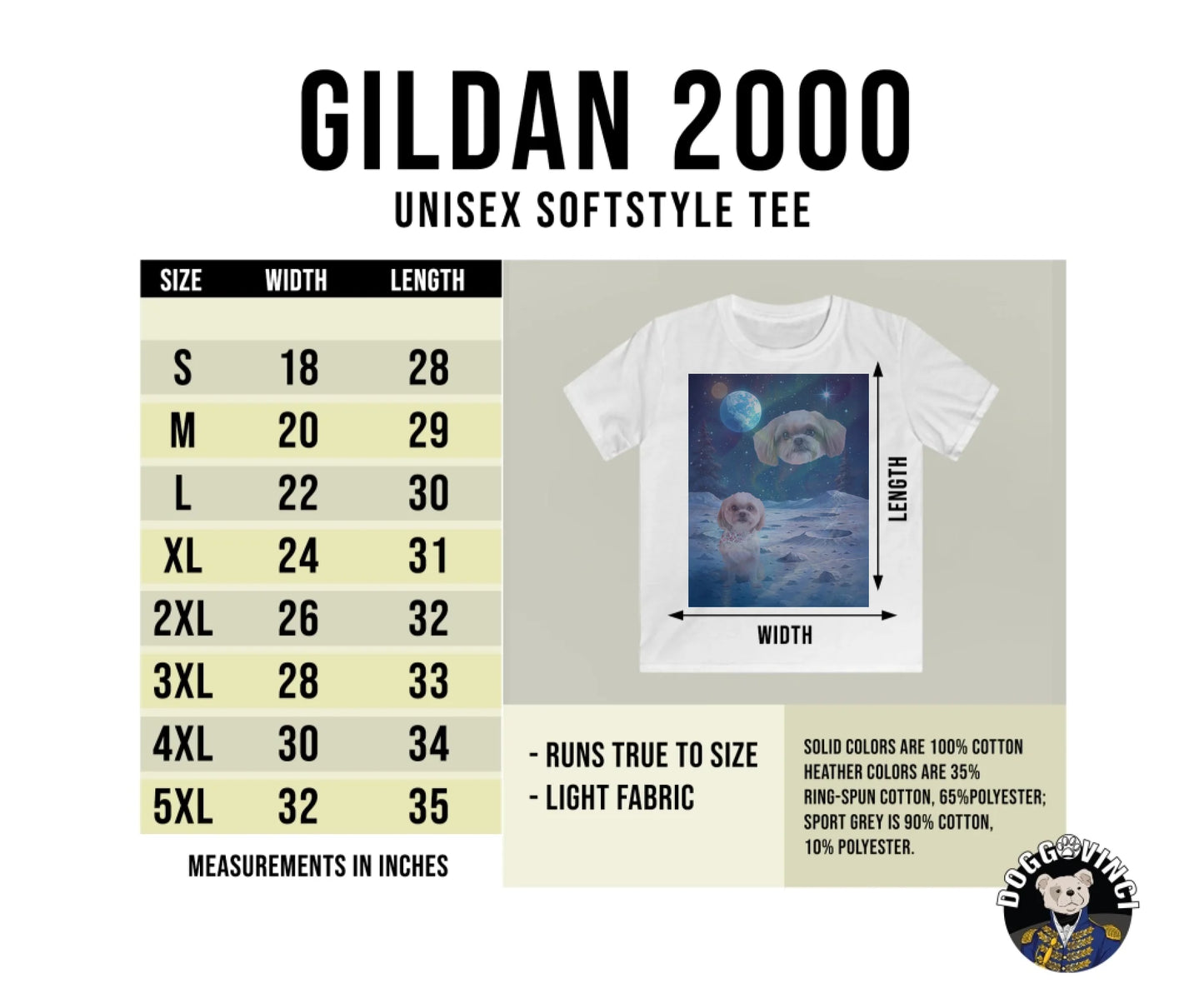 Tee size guide