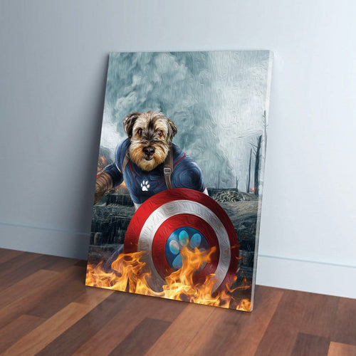 'Captain Doggmerica' Personalized Pet Canvas