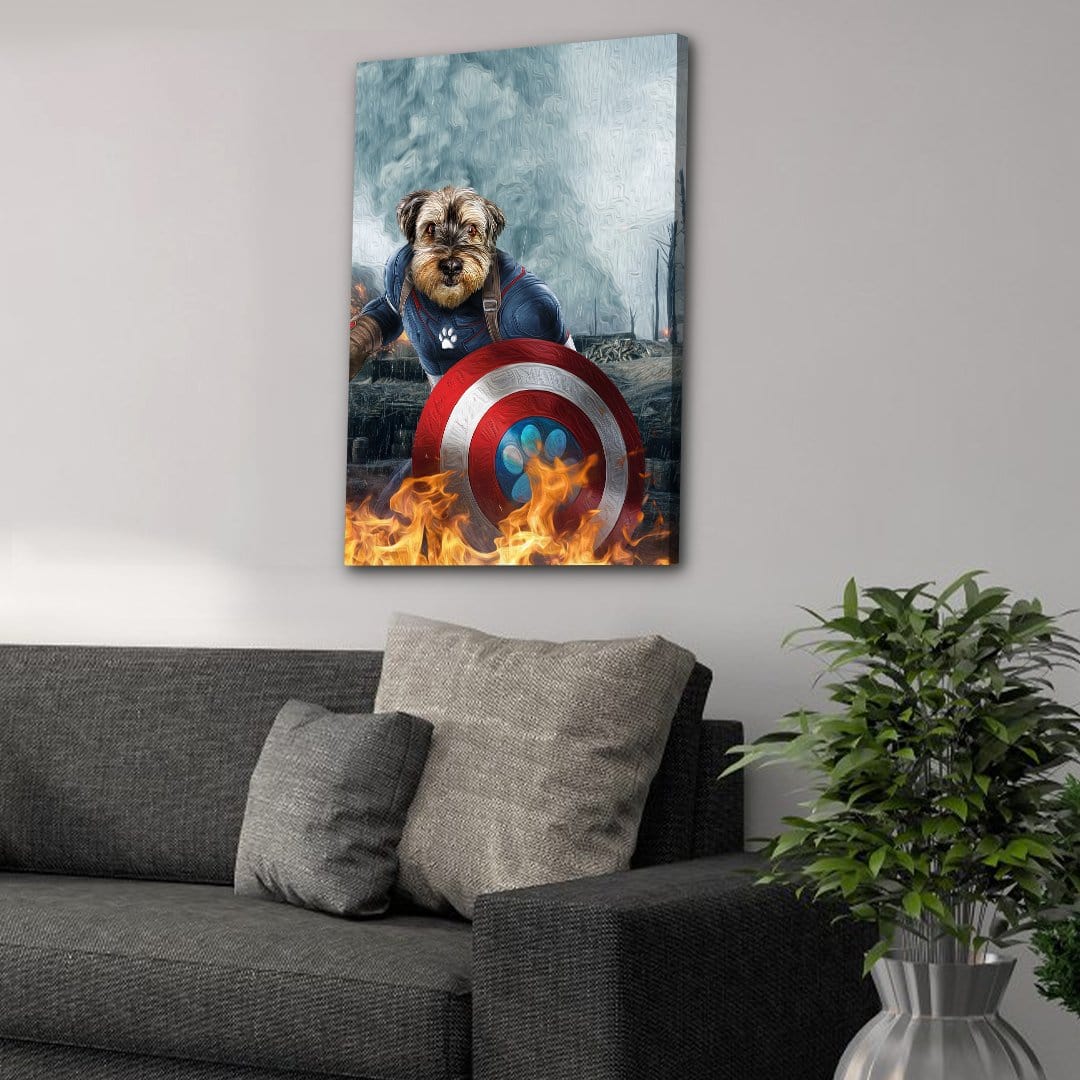 'Captain Doggmerica' Personalized Pet Canvas