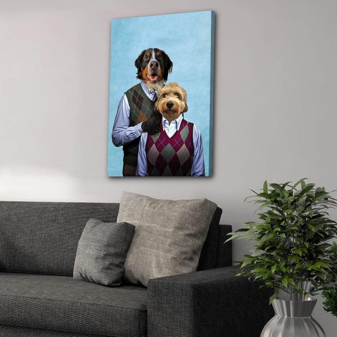Step-Doggo & Doggette Personalized 2 Pet Canvas