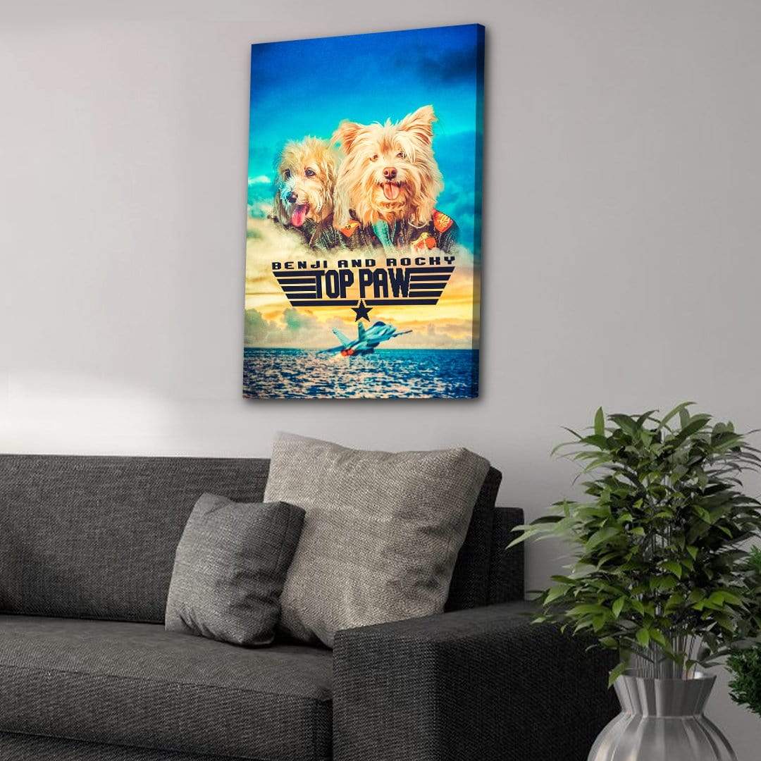 'Top Paw' 2 Pet Personalized Canvas