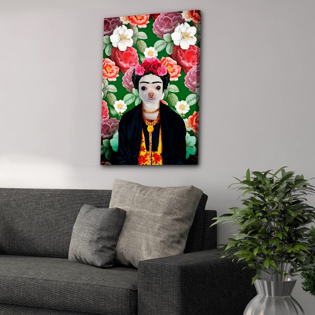 'Frida Doggo' Personalized Pet Canvas