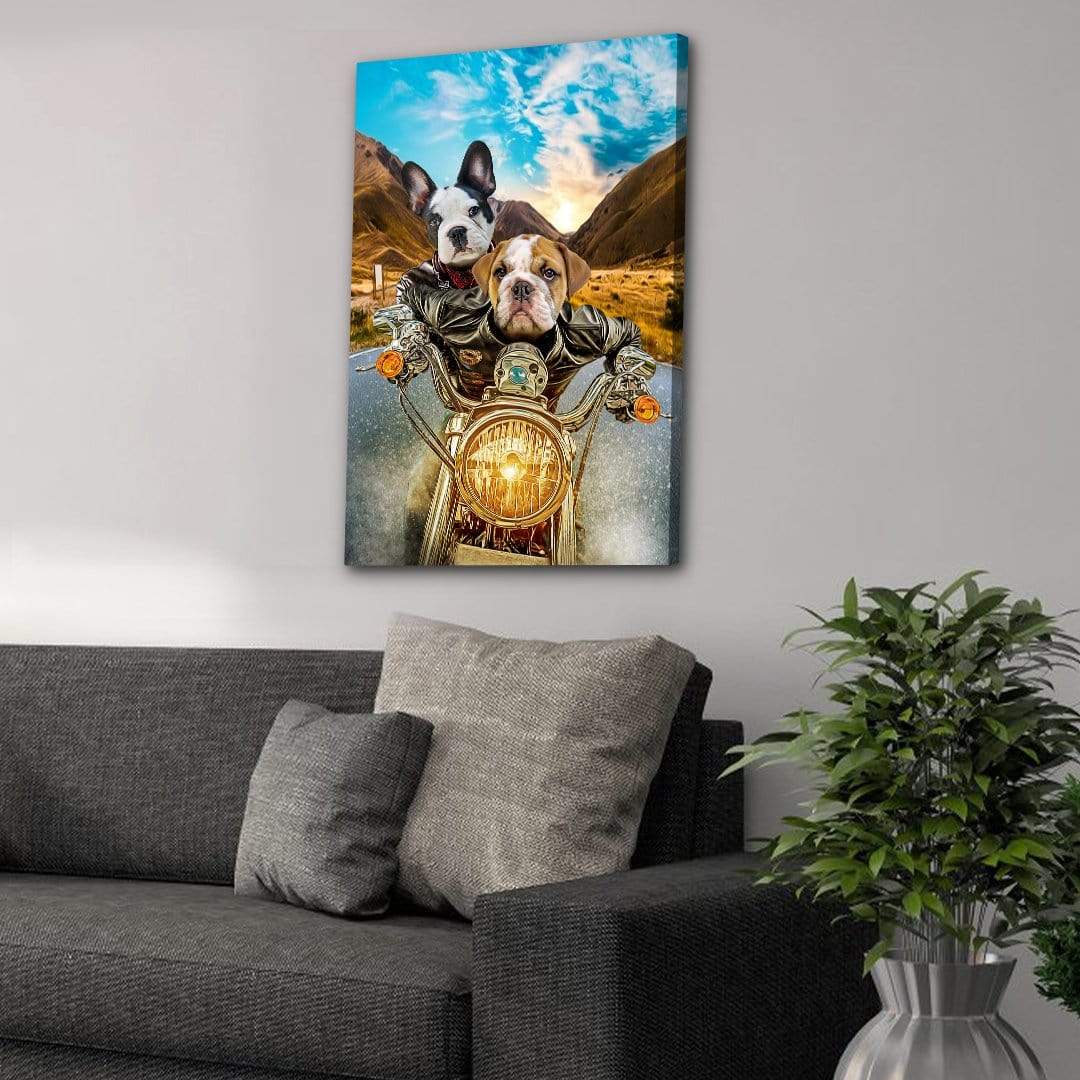 'Harley Wooferson' Personalized 2 Pet Canvas