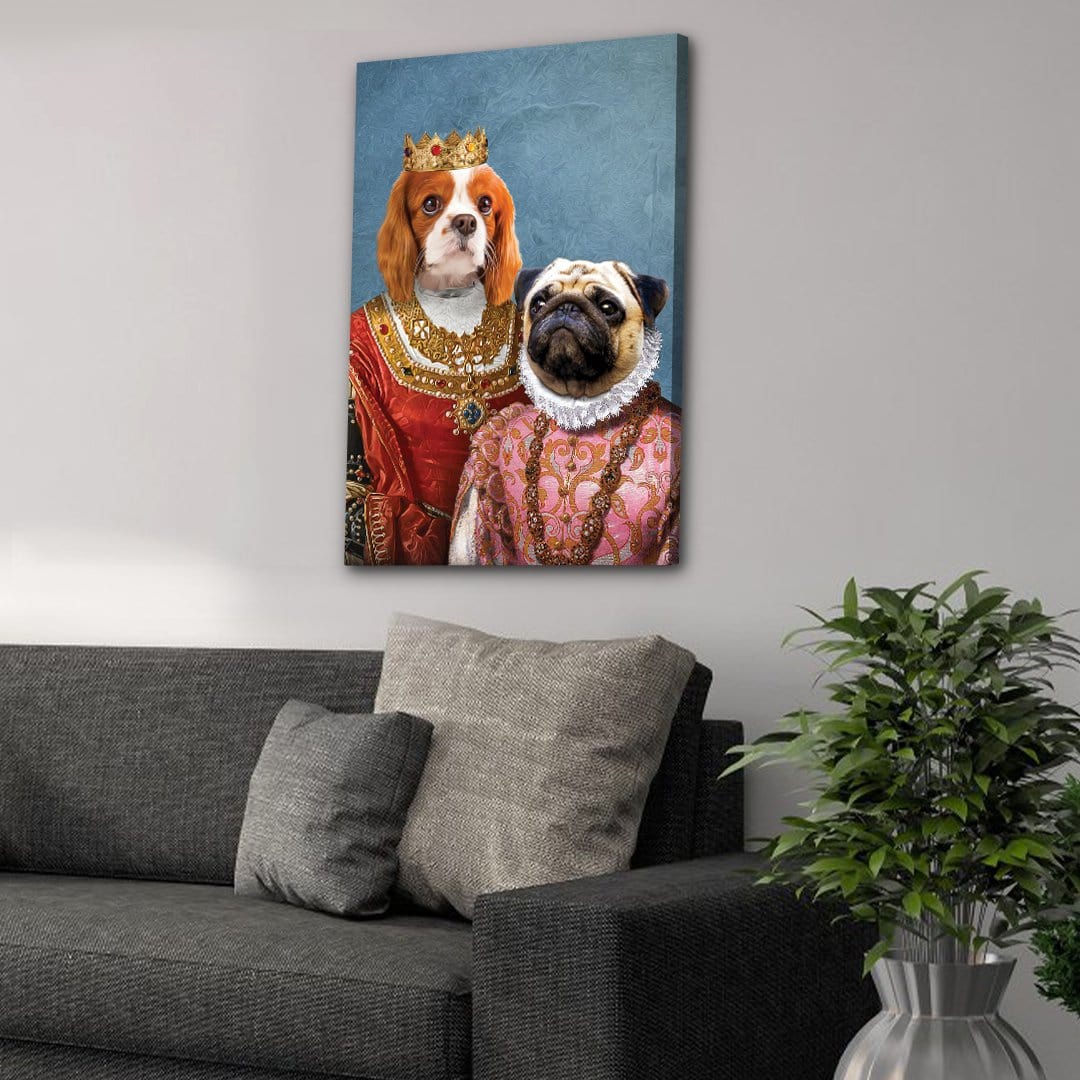 'Queen and Archduchess' Personalized 2 Pet Canvas