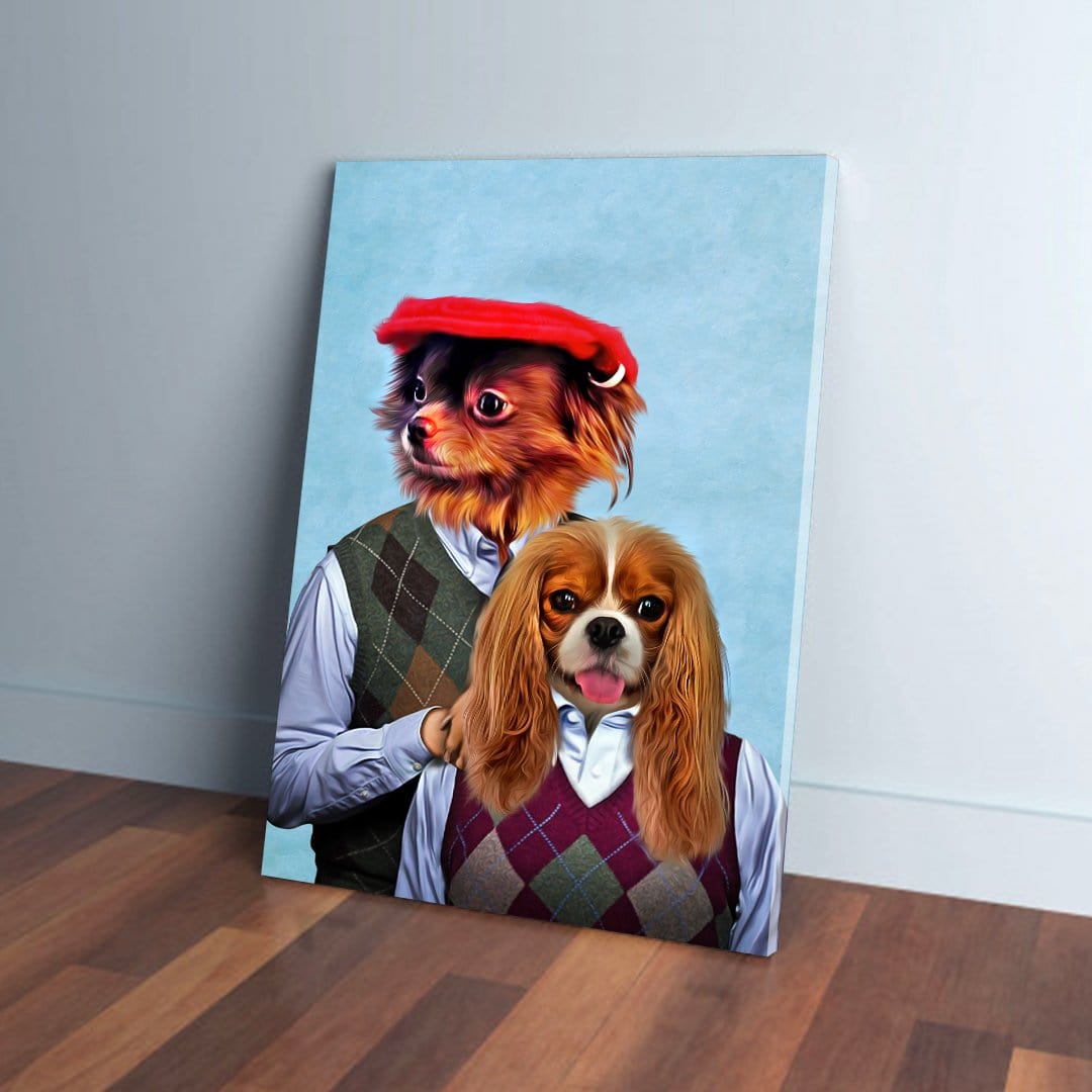 Step-Doggo & Doggette Personalized 2 Pet Canvas