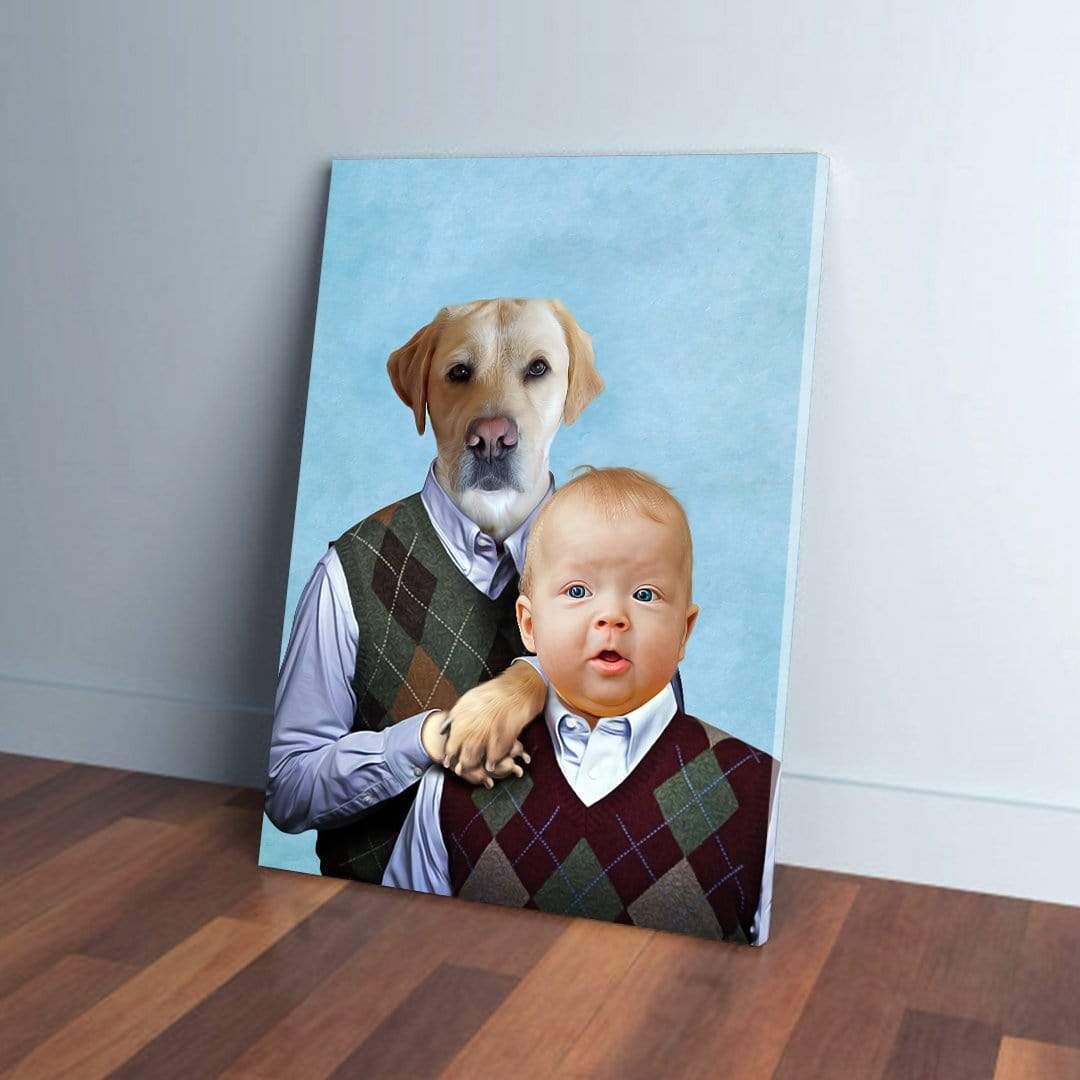 'Step Doggo & Human' Personalized Canvas