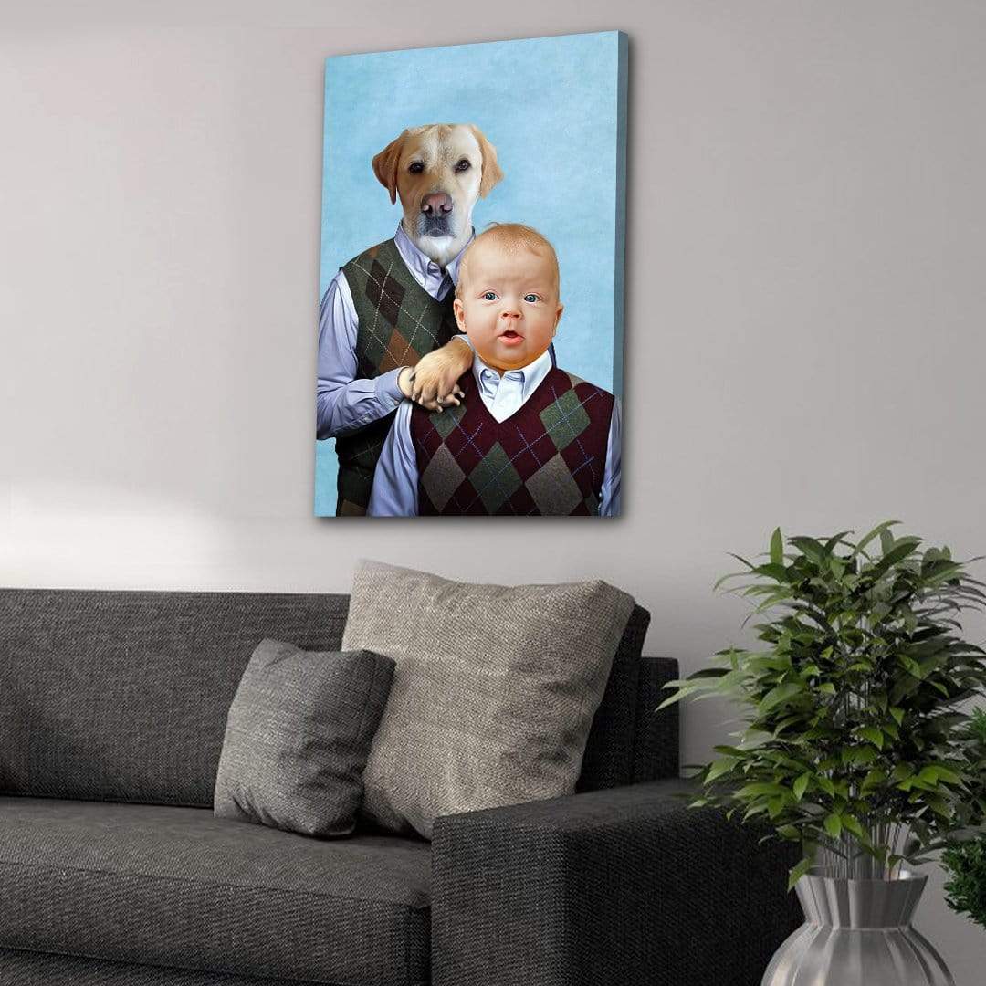 'Step Doggo & Human' Personalized Canvas