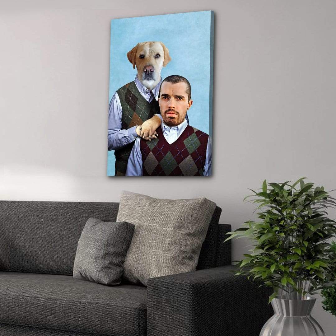 'Step Doggo & Human' Personalized Canvas