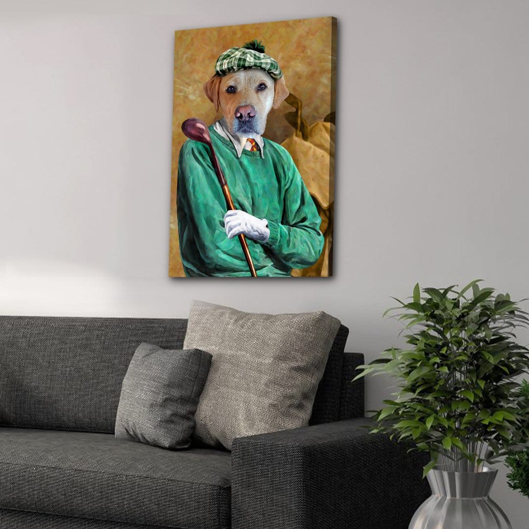 'The Golfer' Personalized Pet Canvas