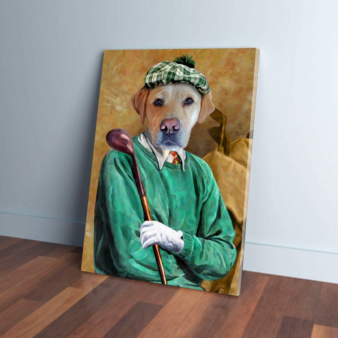 'The Golfer' Personalized Pet Canvas