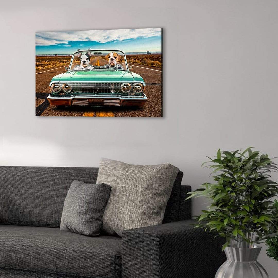 'The Lowrider' Personalized 2 Pet Canvas