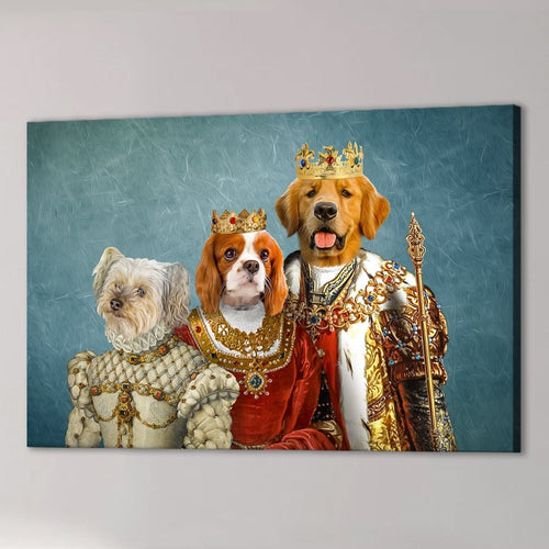 'The Royal Family' Personalized 3 Pet Canvas