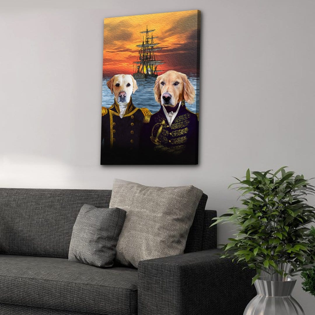 'The Explorers' Personalized 2 Pet Canvas