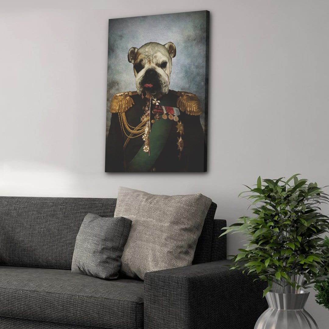 The General: Personalized Dog Canvas