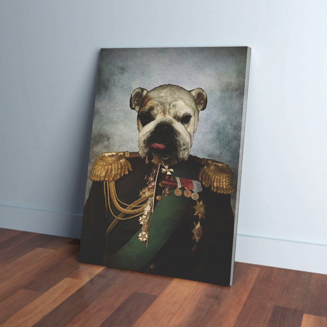 The General: Personalized Dog Canvas