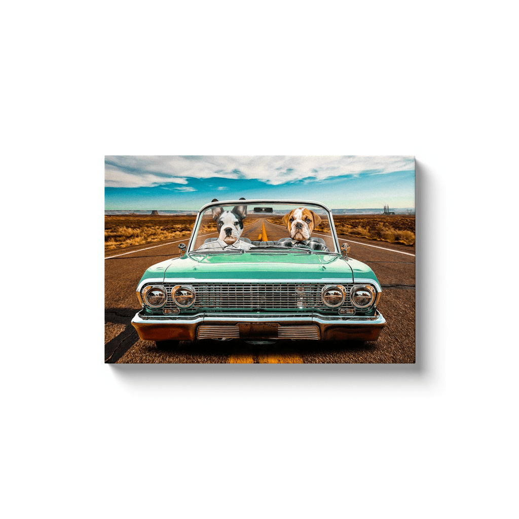 'The Lowrider' Personalized 2 Pet Canvas