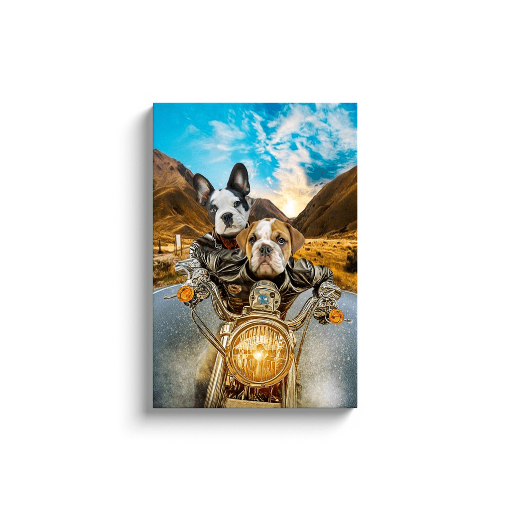 'Harley Wooferson' Personalized 2 Pet Canvas