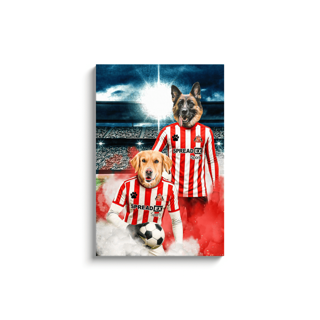 'Sunderland Doggos Football' Personalized 2 Pet Portrait