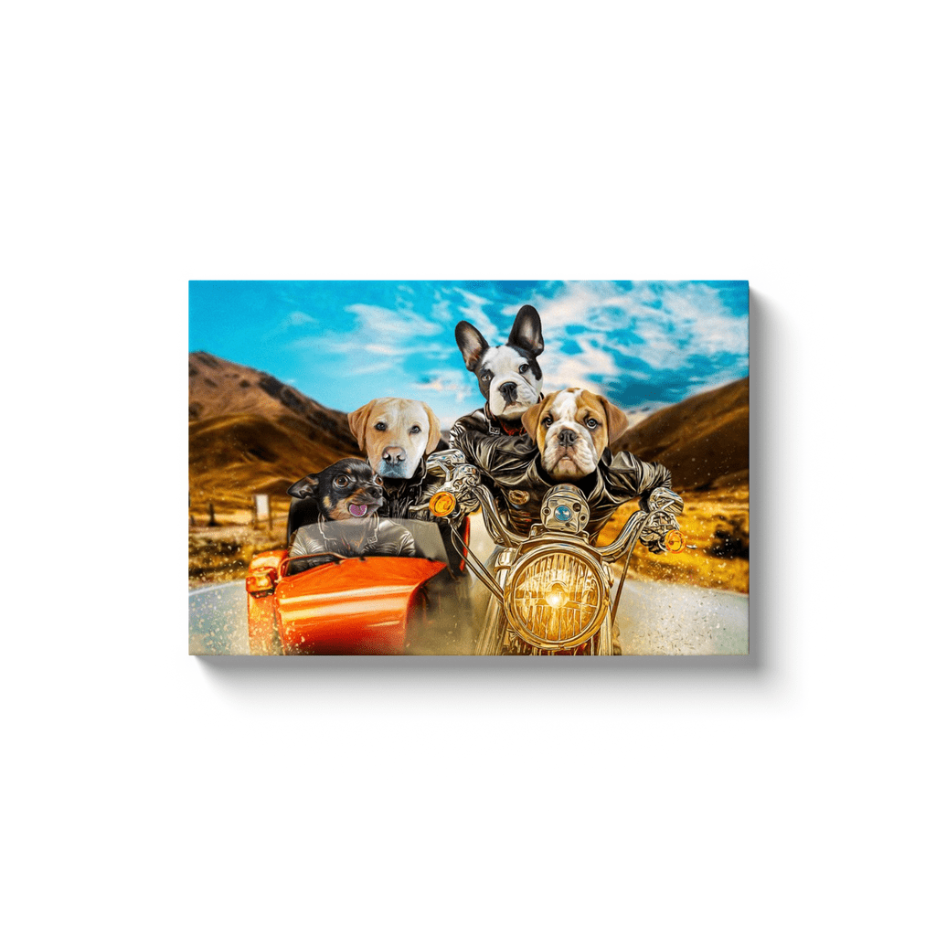 'Harley Wooferson' Personalized 4 Pet Canvas
