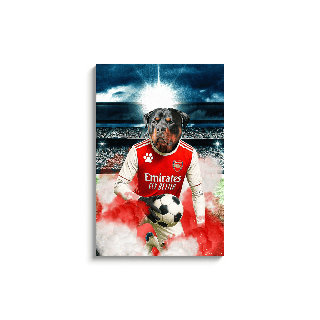 'Arsenal Doggos Football' Personalized Pet Portrait