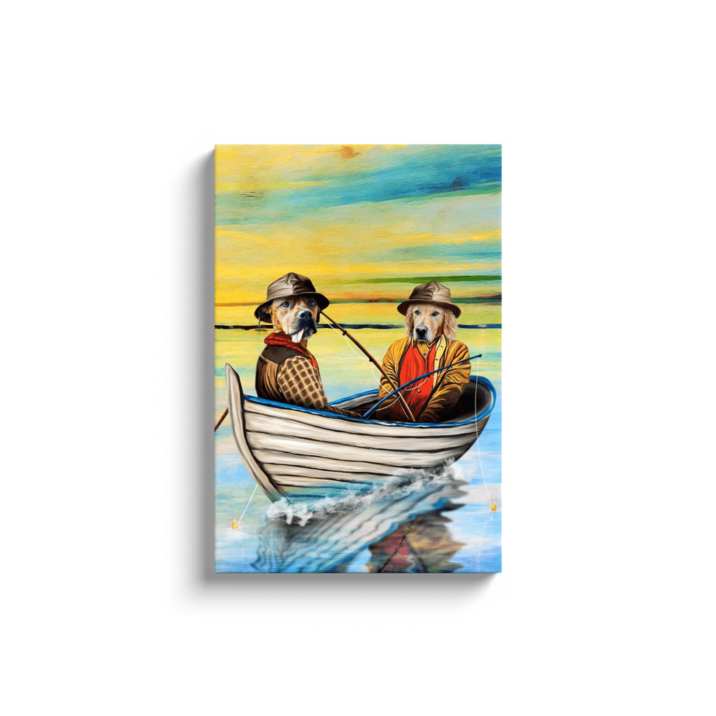 'The Fishermen' Personalized 2 Pet Canvas