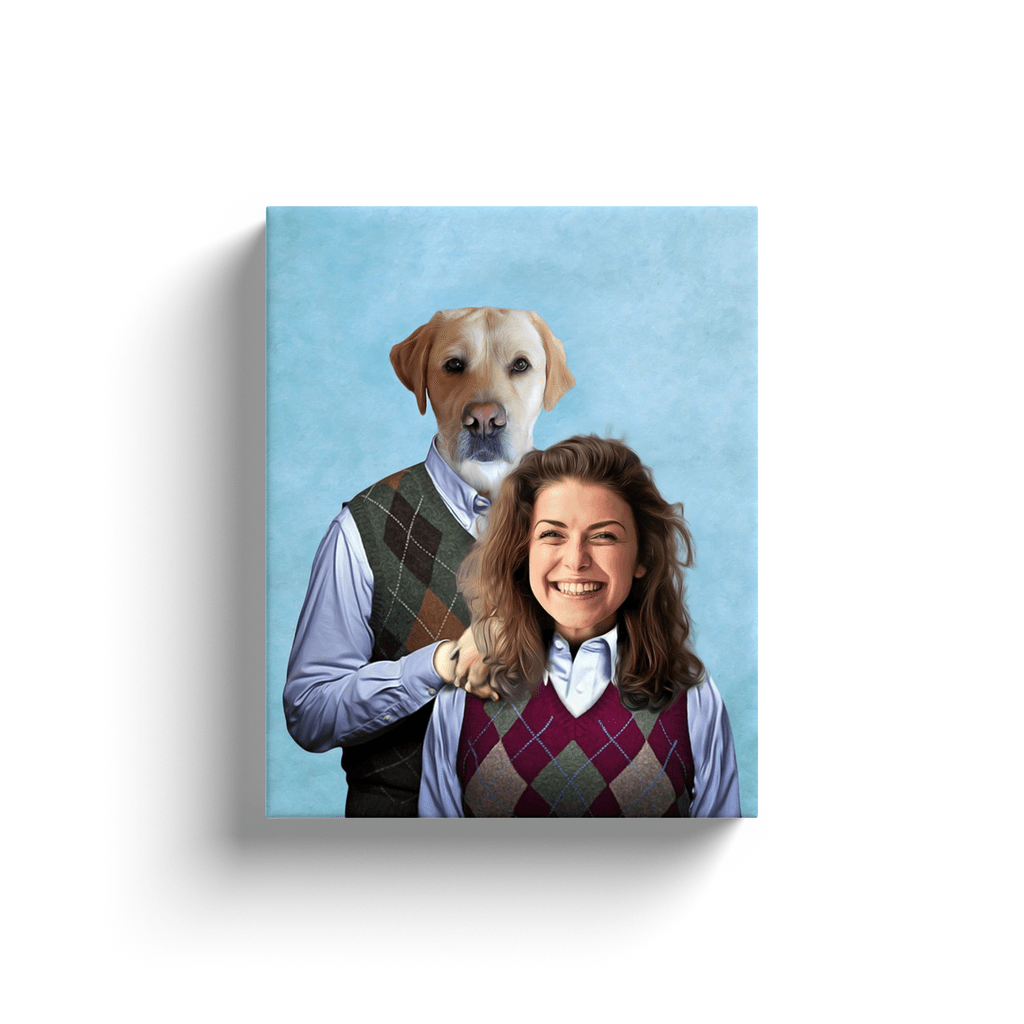 'Step Doggo & Human (Female)' Personalized Canvas