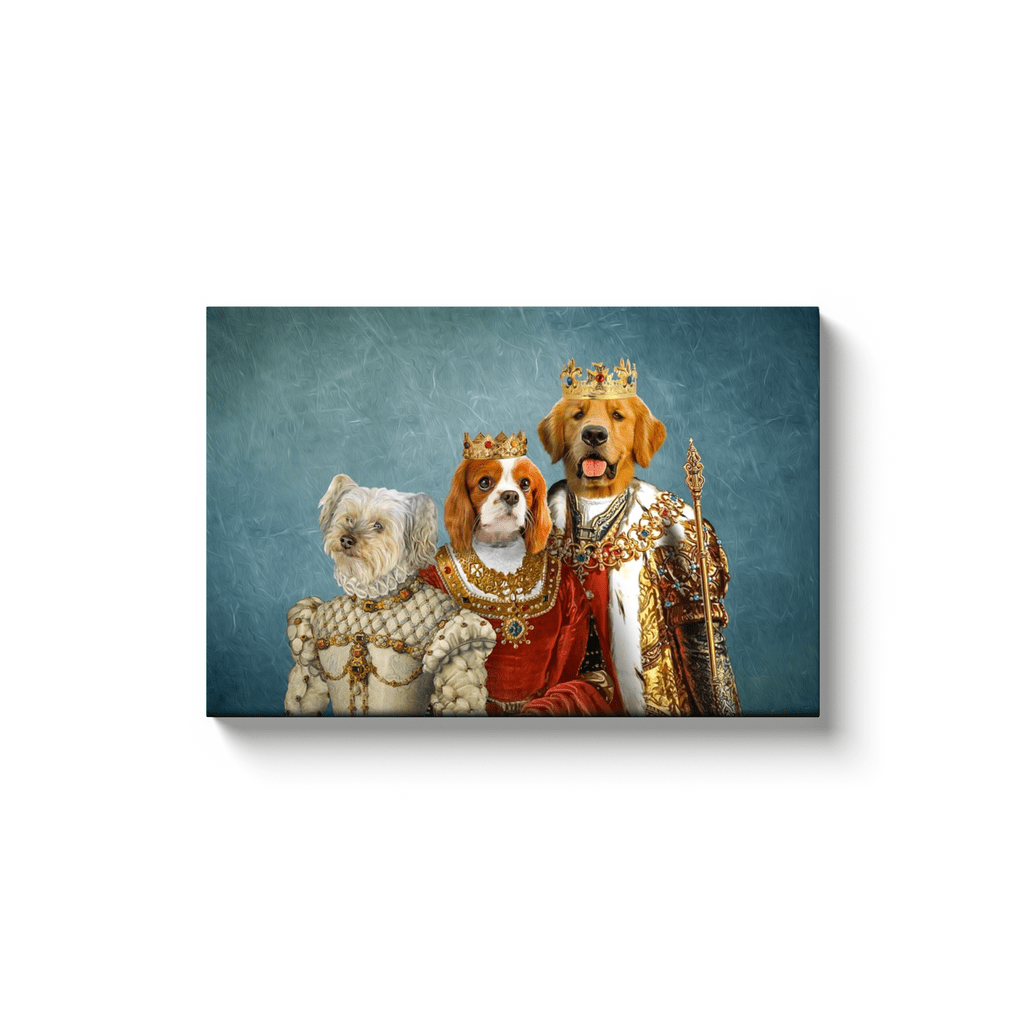 'The Royal Family' Personalized 3 Pet Canvas