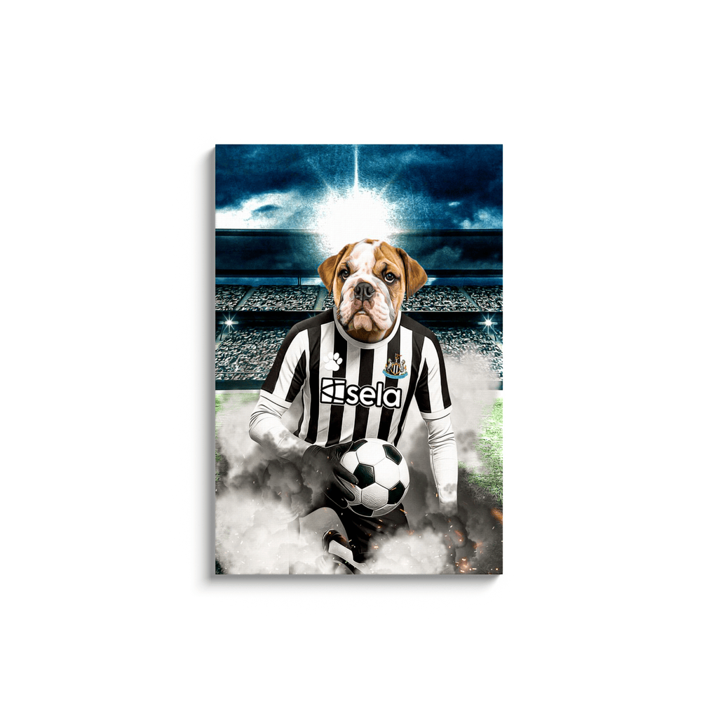 'Newcastle United Doggos Football' Personalized Pet Portrait
