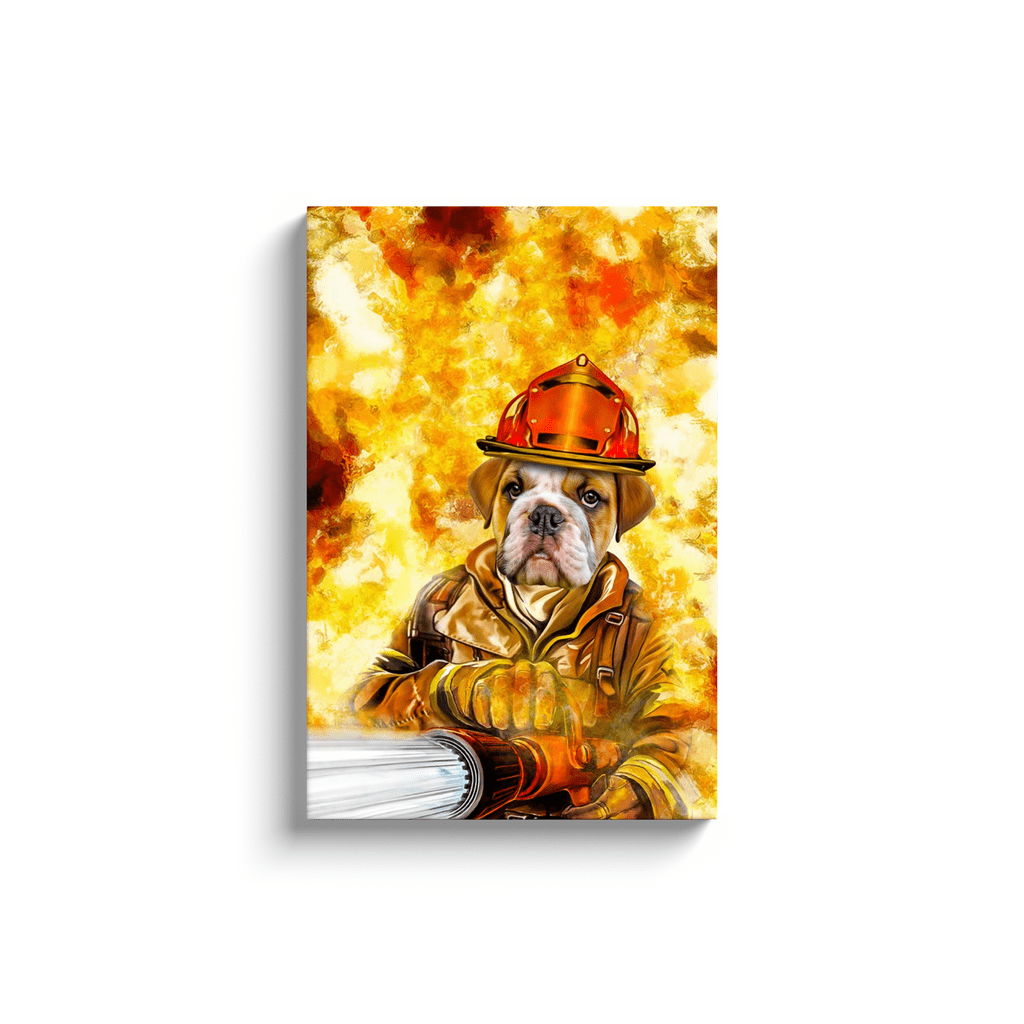 'The Firefighter' Personalized Pet Canvas