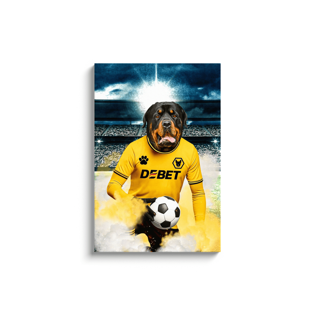 'Wolves Doggos Football' Personalized Pet Portrait