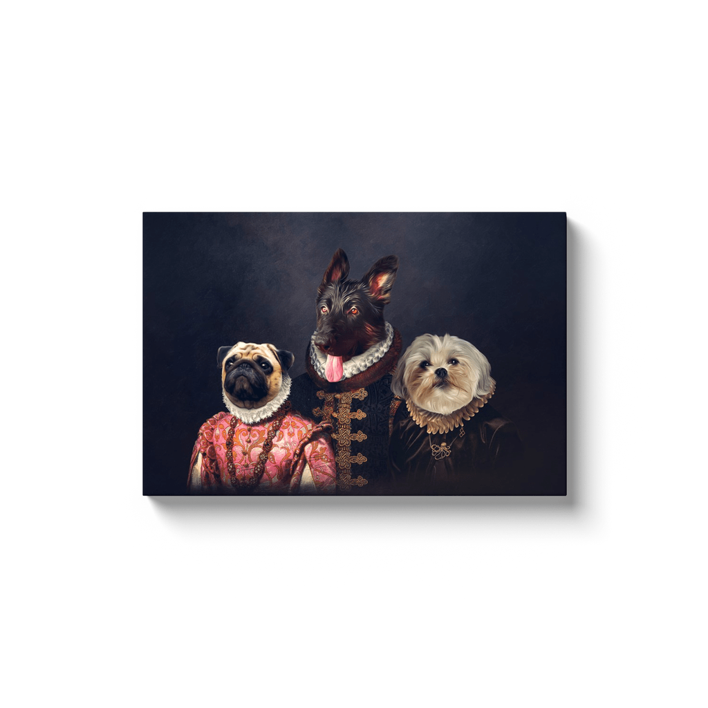 'The Duke Family' Personalized 3 Pet Canvas