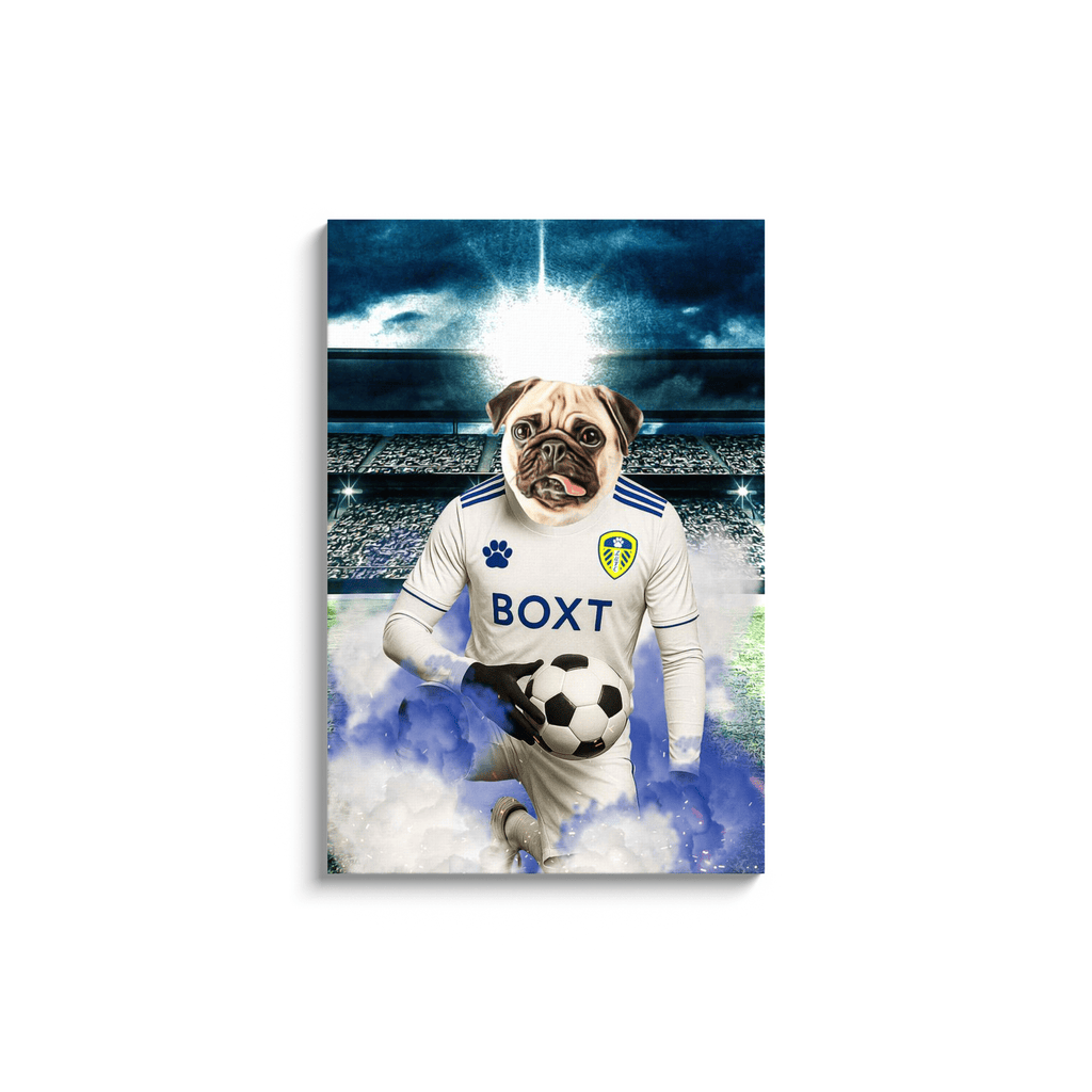 'Leeds United Doggos Football' Personalized Pet Portrait