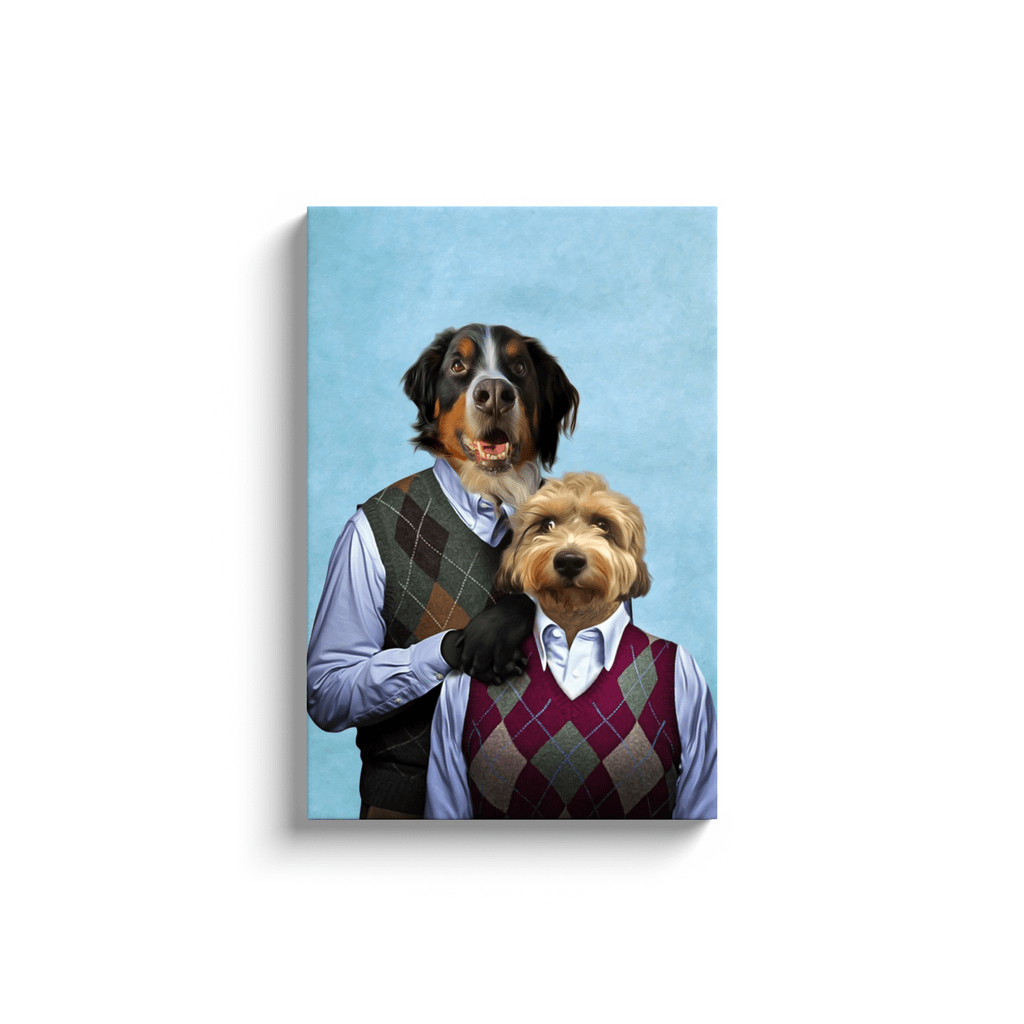 Step-Doggo & Doggette Personalized 2 Pet Canvas