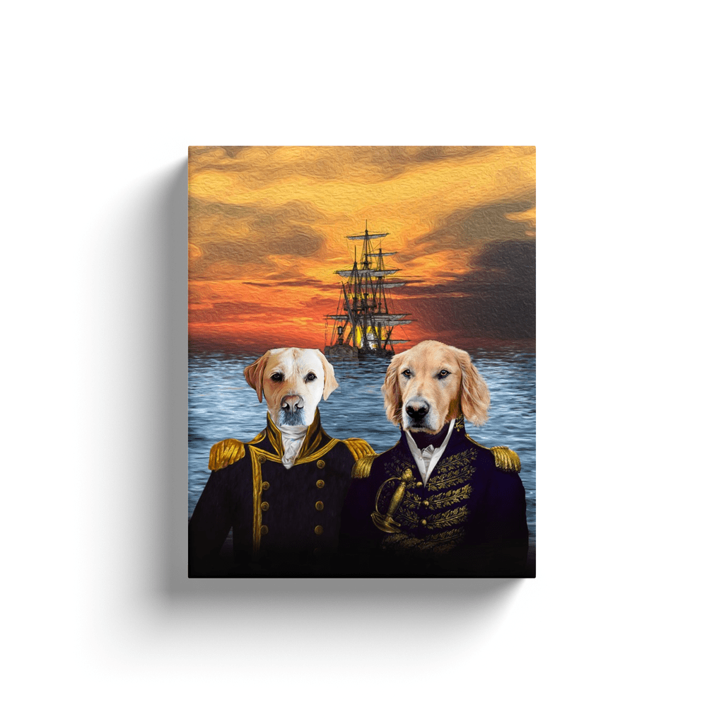 'The Explorers' Personalized 2 Pet Canvas