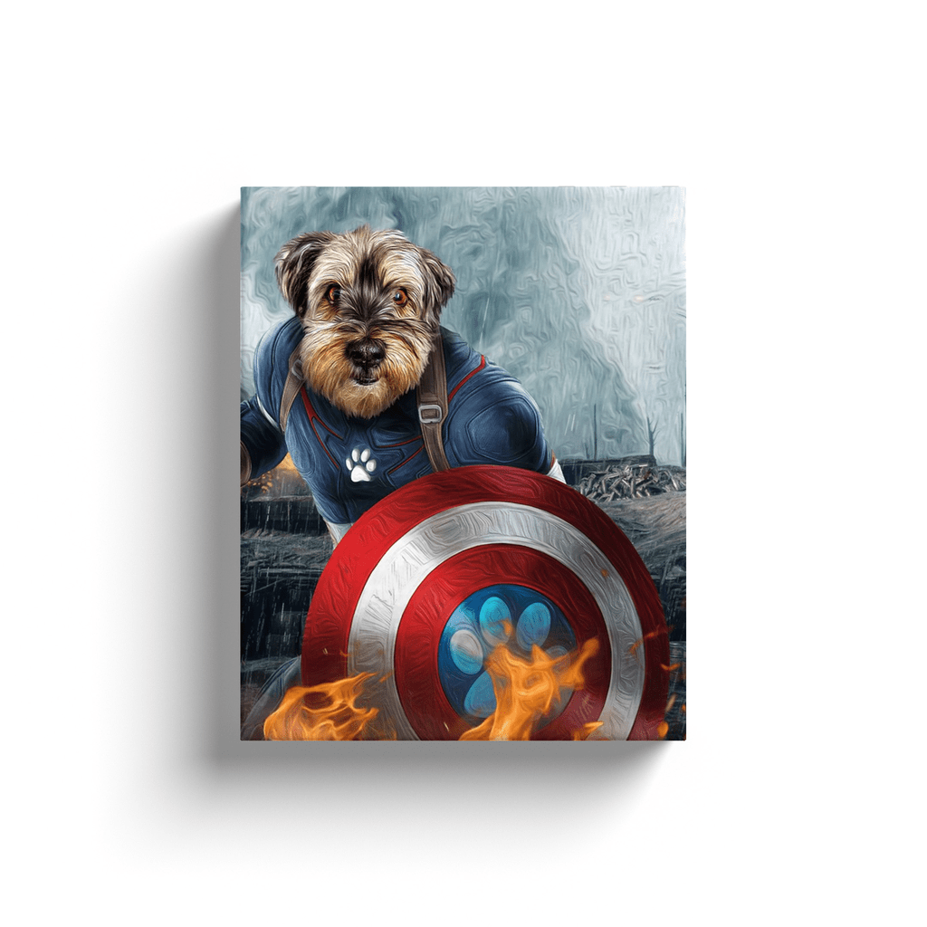 'Captain Doggmerica' Personalized Pet Canvas