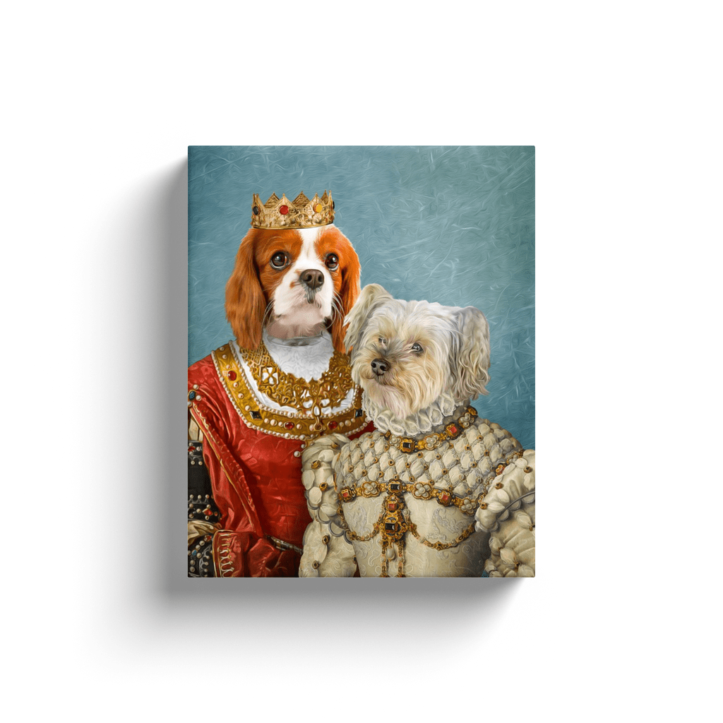 'Queen and Princess' 2 Pet Personalized Canvas