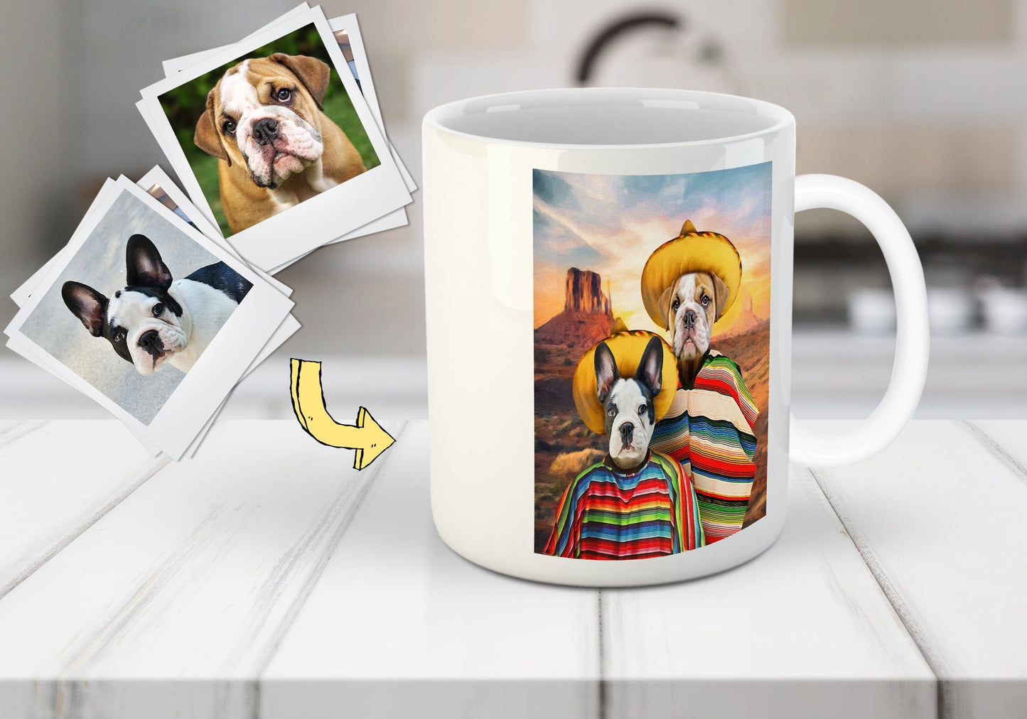 '2 Amigos' Personalized 2 Pet Mug