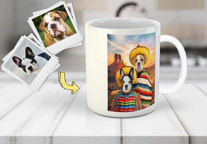 '2 Amigos' Personalized 2 Pet Mug