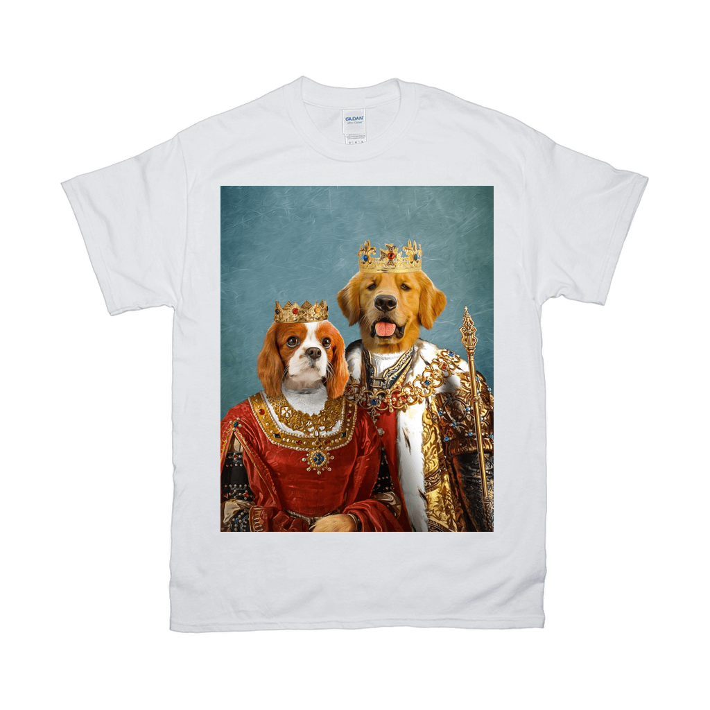 'King And Queen' Personalized 2 Pet T-Shirt
