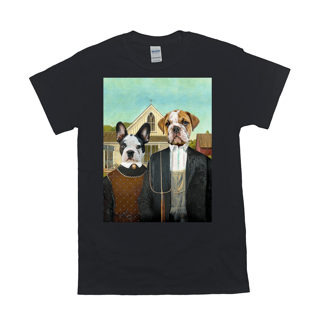 'American Pawthic' Personalized 2 Pet T-Shirt