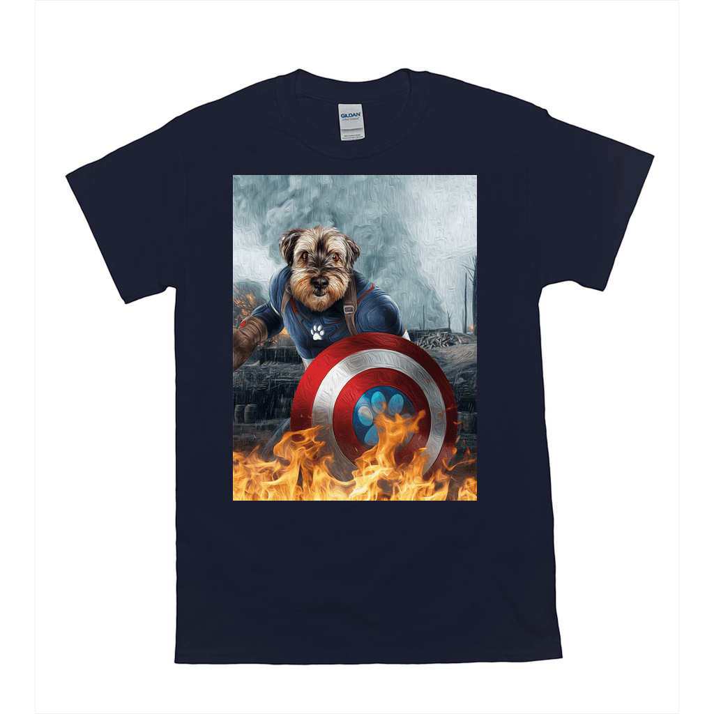 'Captain Doggmerica' Personalized Pet T-Shirt